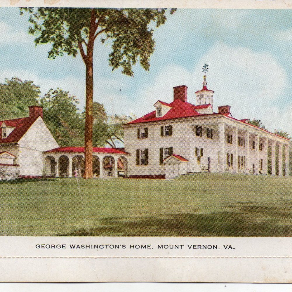 Vintage Post Card - George Washington's Home - Mount Vernon VA